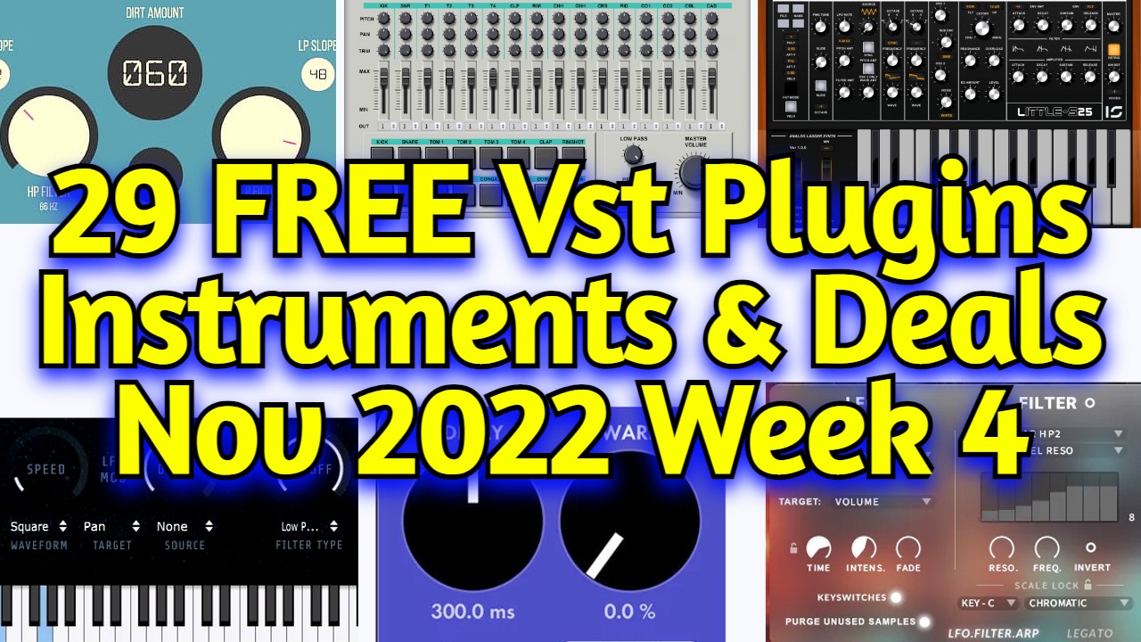 29 New Free Vst Plugins, Vst Instruments, Sample Packs & Holiday Deals - November 2022 Week 4