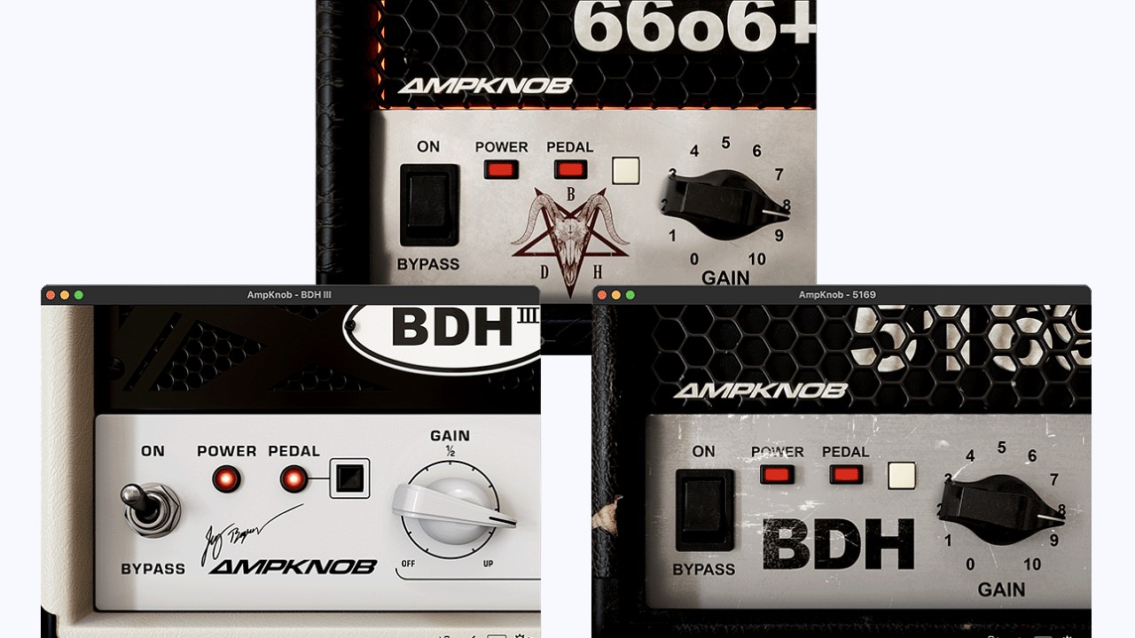 NEW 3 Legends Of High Gain Amp Sims by Bogren Digital - AmpKnob Bundle BDH 5169, BDH 66o6+ & BDH III