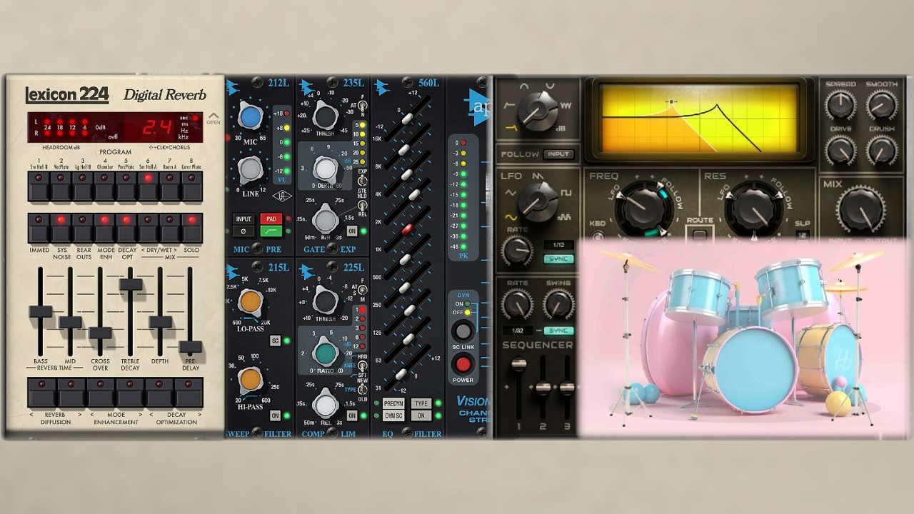 2 New Free Vsts & Deals - Universal Audio, Waves, Hafizh Joys (Metafilter, Lexicon 224, Pop Pink Drums, Api Vision Channel Strip)