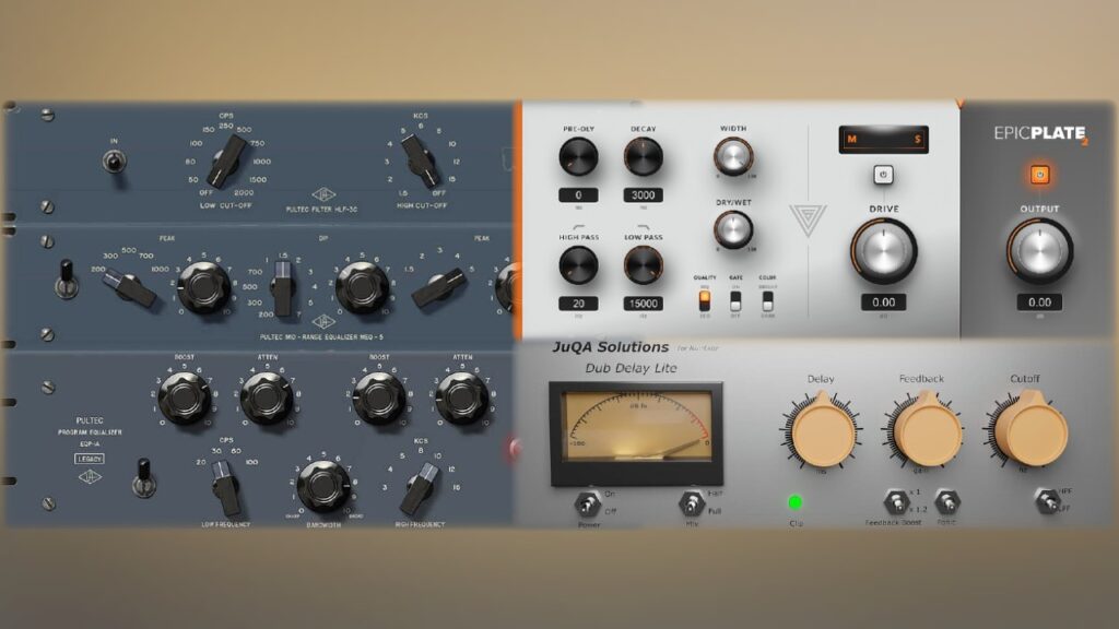 2 New Free Vsts & 1 Huge Deal - Universal Audio, Variety Of Sound & Juqa Solutions (Epicplate MkII, Dub Delay Lite & Pultec Eq Collection)