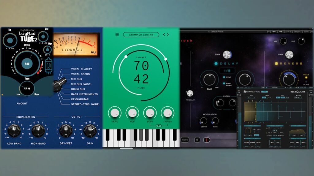 2 New Free Vsts & 3 Plugin Deals - Waves, Softube, Newfangled, Psycho Circuitry & Crow Hill (Big Bad Tube, Recirculate, Space Rider, Tube Tech Blue Tone & Shimmer Guitar)