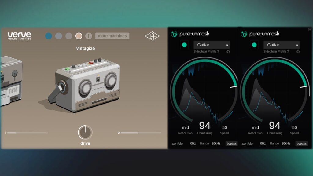 1 New Free Vst & 1 Deal - Sonible & Universal Audio (Pure Unmask & Verve Analog Machines Essentials)