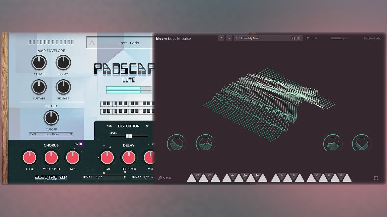 1 Cool New Free Vst & 1 Deal - Excite Audio & Electronik Sound (Padscape Lite & Bloom Bass Impulse Lite)