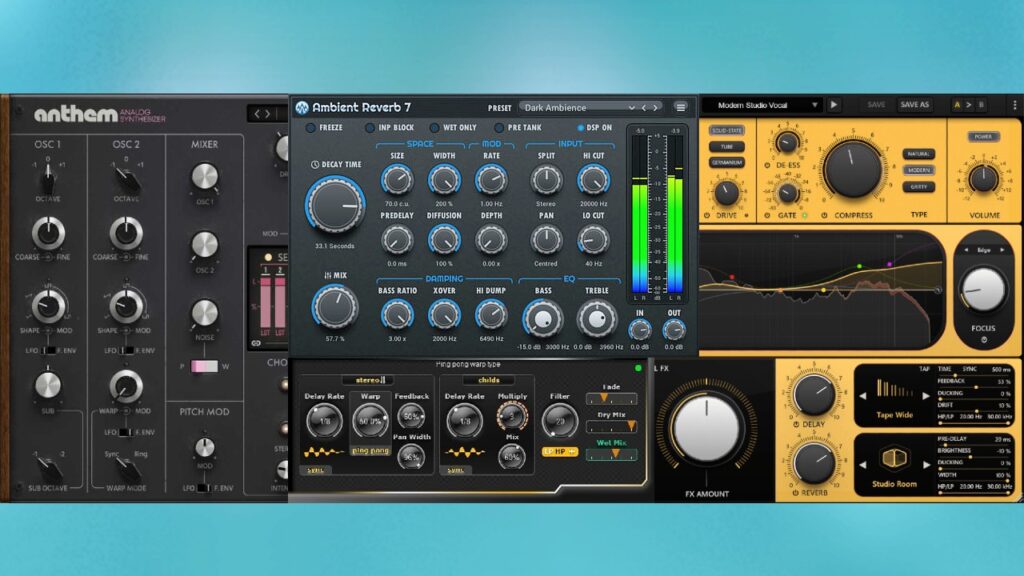 2 Cool New FREE VSTs & Plugin Deals - Universal Audio, Stone Voice, Saschart, Melda Production, Pulsar (Vocal Studio, Anthem Synth, Reverb 7, Multidelay, Mamp)