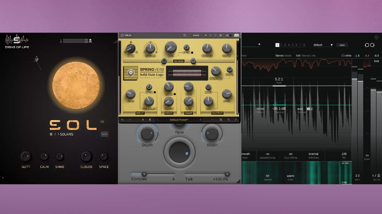 2 New FREE VSTs & 3 Holiday Deals - Sonible, Izotope, SSL, Dawesome, United Plugins (Sol, Insight 2, Smart Comp 3, Orbitron Core & SpringVerb)