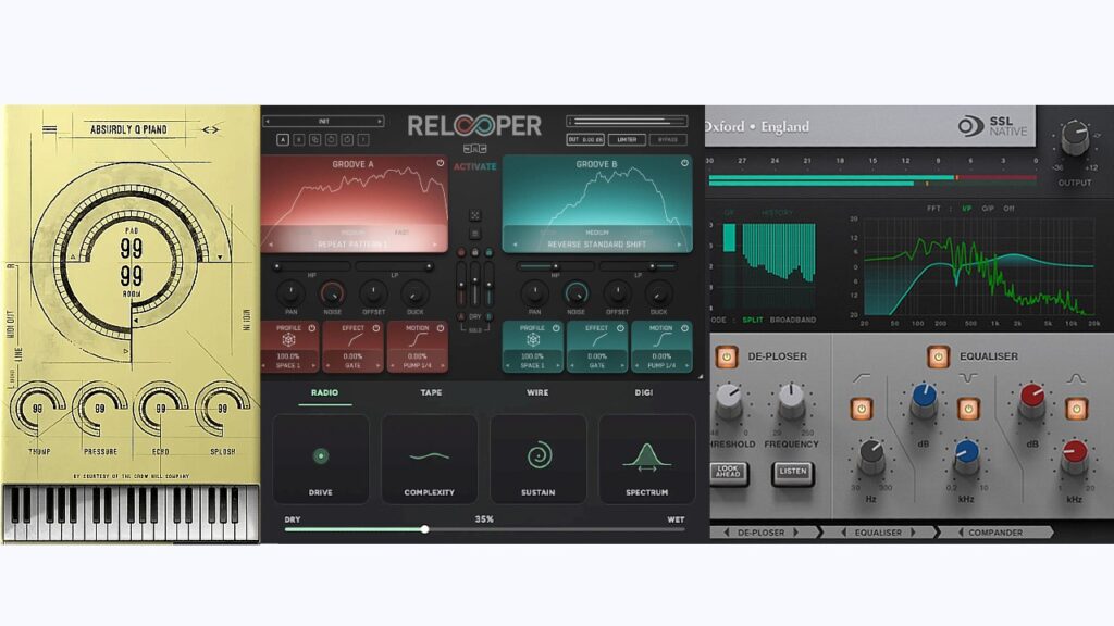 2 New FREE VSTs & 2 Deals - United Plugins, Crow Hill, SSL (AbsurdlyQuiet Piano, Relooper, Vocalstrip 2)