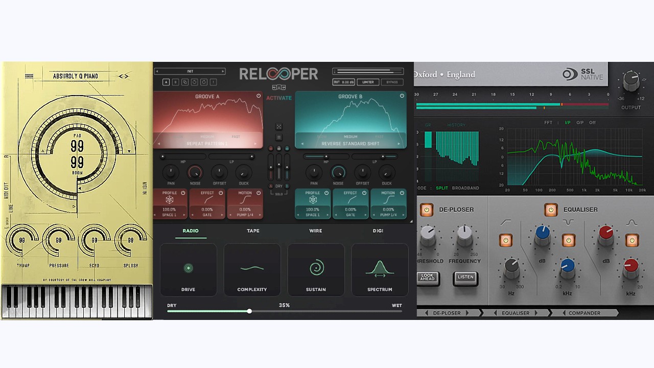 2 New FREE VSTs & 2 Deals - United Plugins, Crow Hill, SSL (AbsurdlyQuiet Piano, Relooper, Vocalstrip 2)