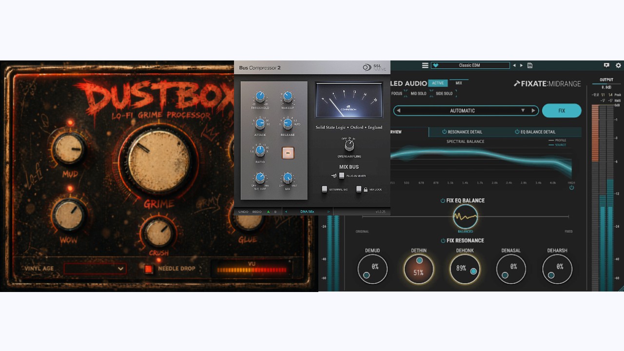 2 New FREE VSTs & 3 Plugin Deals - Newfangled Audio, United Plugins, SSL (Bus Compressor 2, Fixate:Midrange)